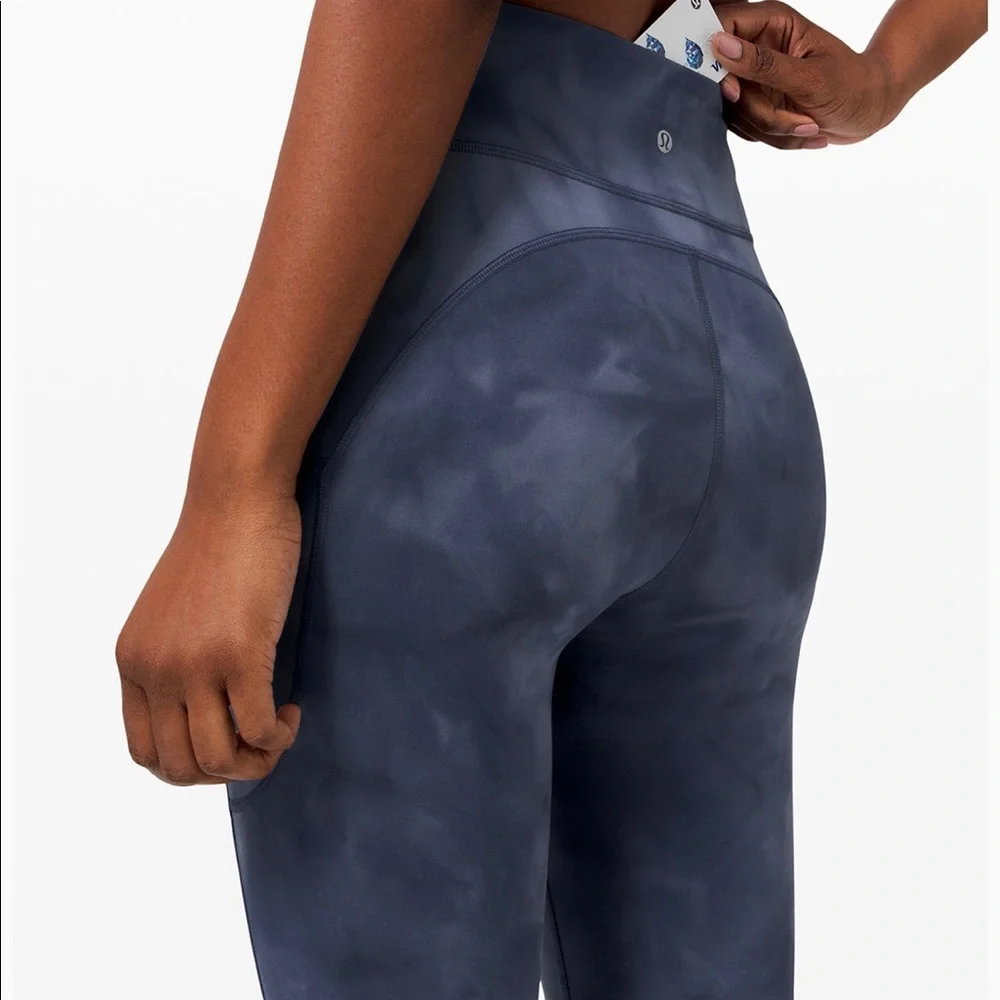 lululemon athletica Navy Tie-Dye High-Rise Leggings